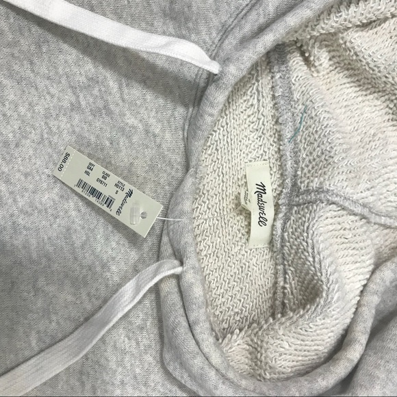 NWT Madewell Hooded Sweatshirt Dress in Slate Gray - Picture 8 of 8